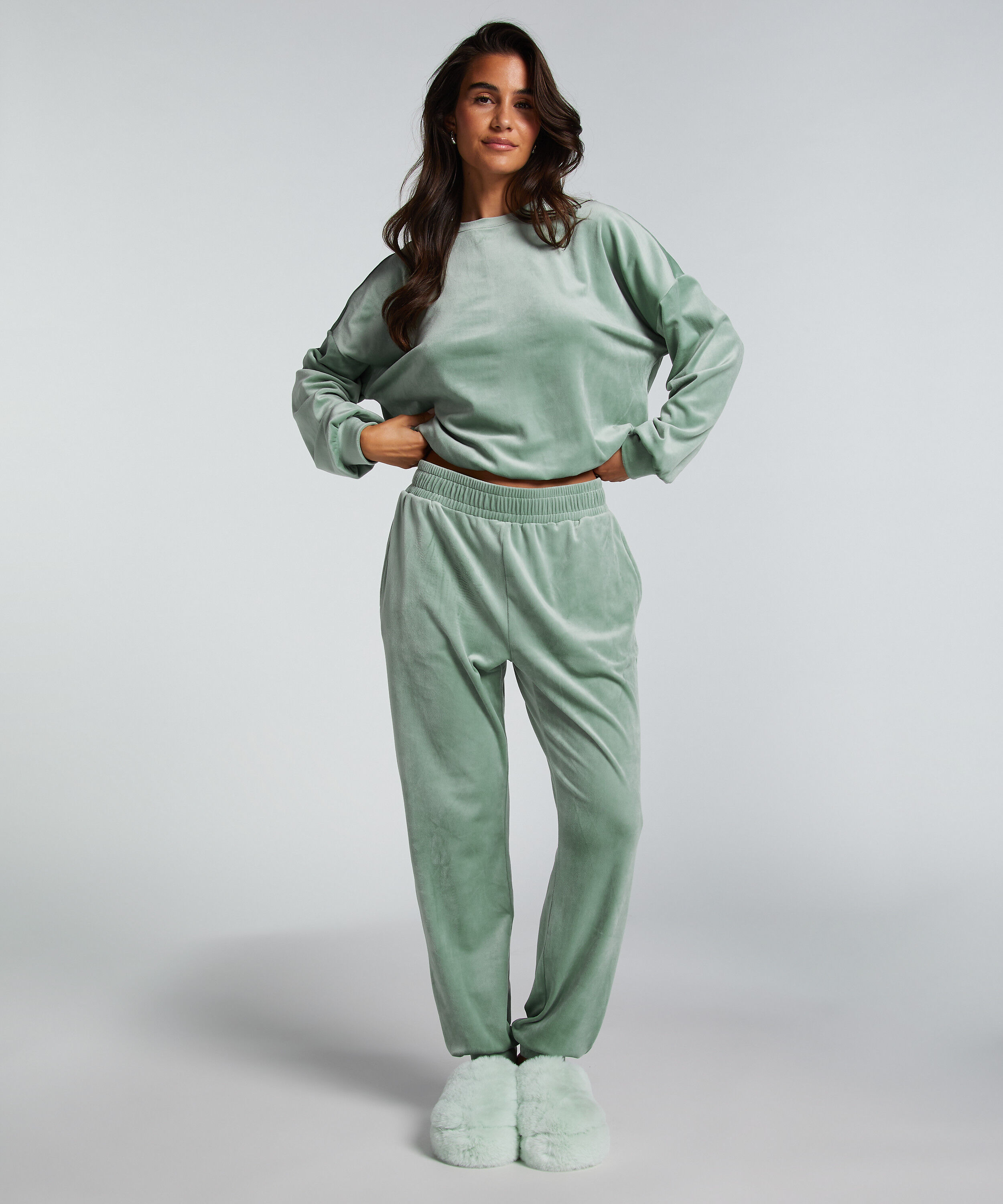 Pantalones de deporte Velours, Verde