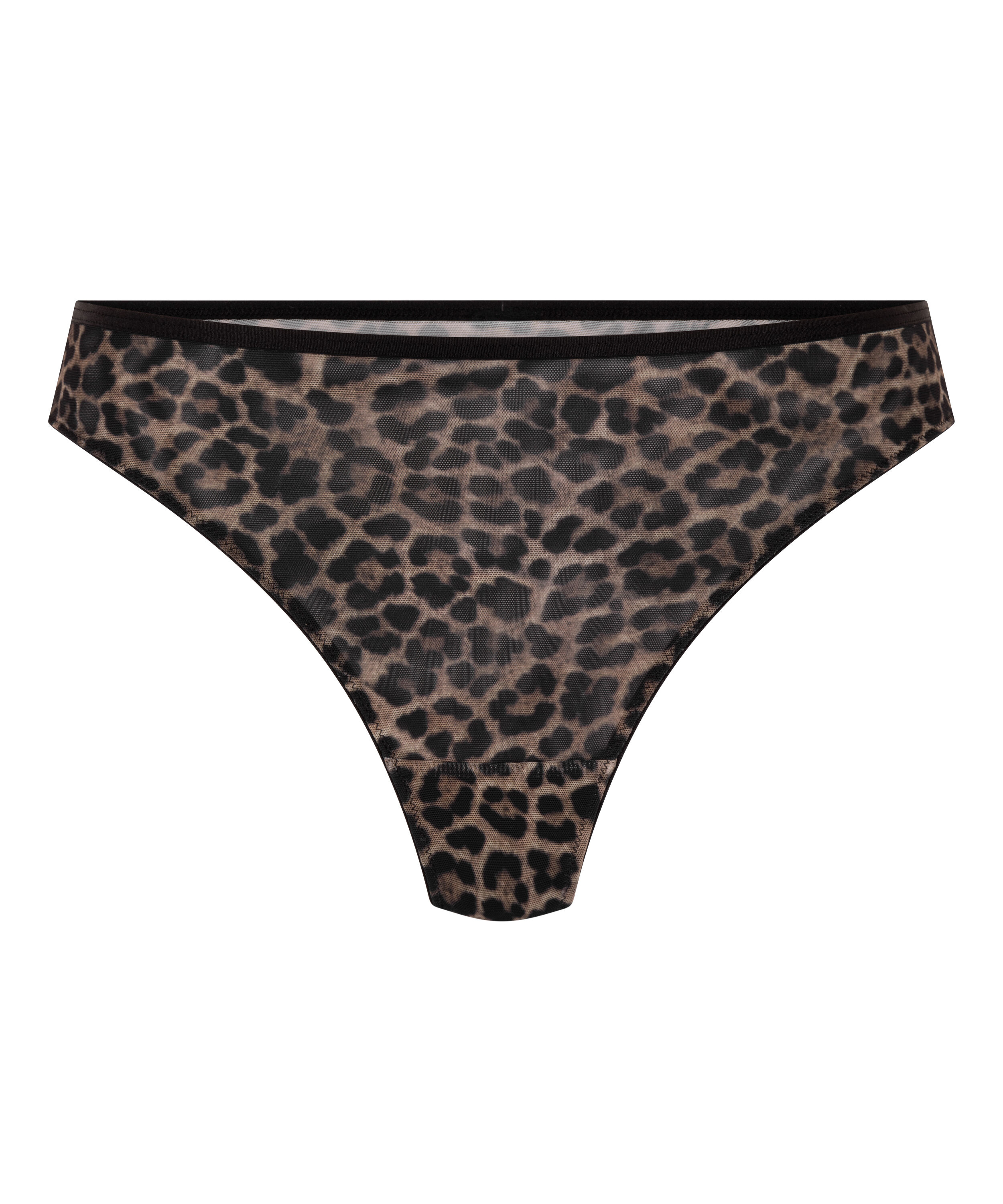 Tanga de tiro alto Tara de leopardo, Negro