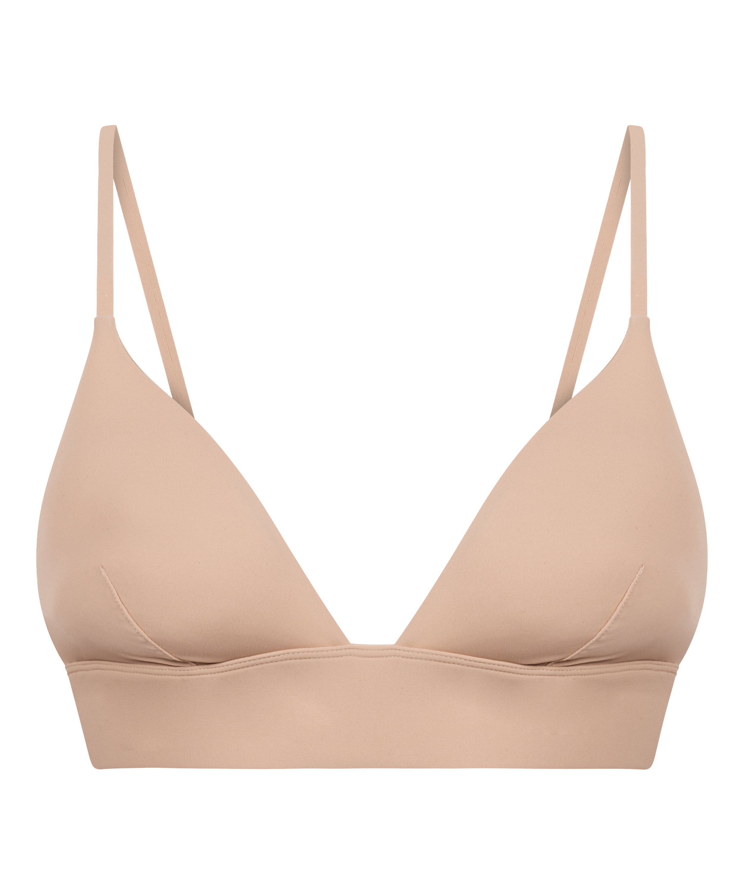 Triangular Bralette Smooth, Beige, main