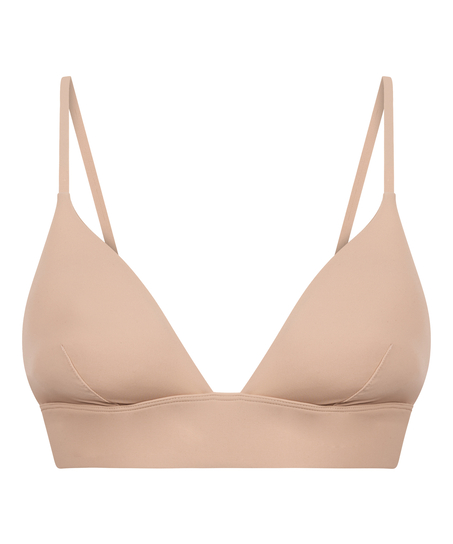 Triangular Bralette Smooth, Beige