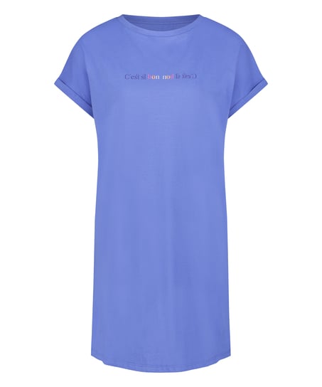Camisón de escote redondo, Azul