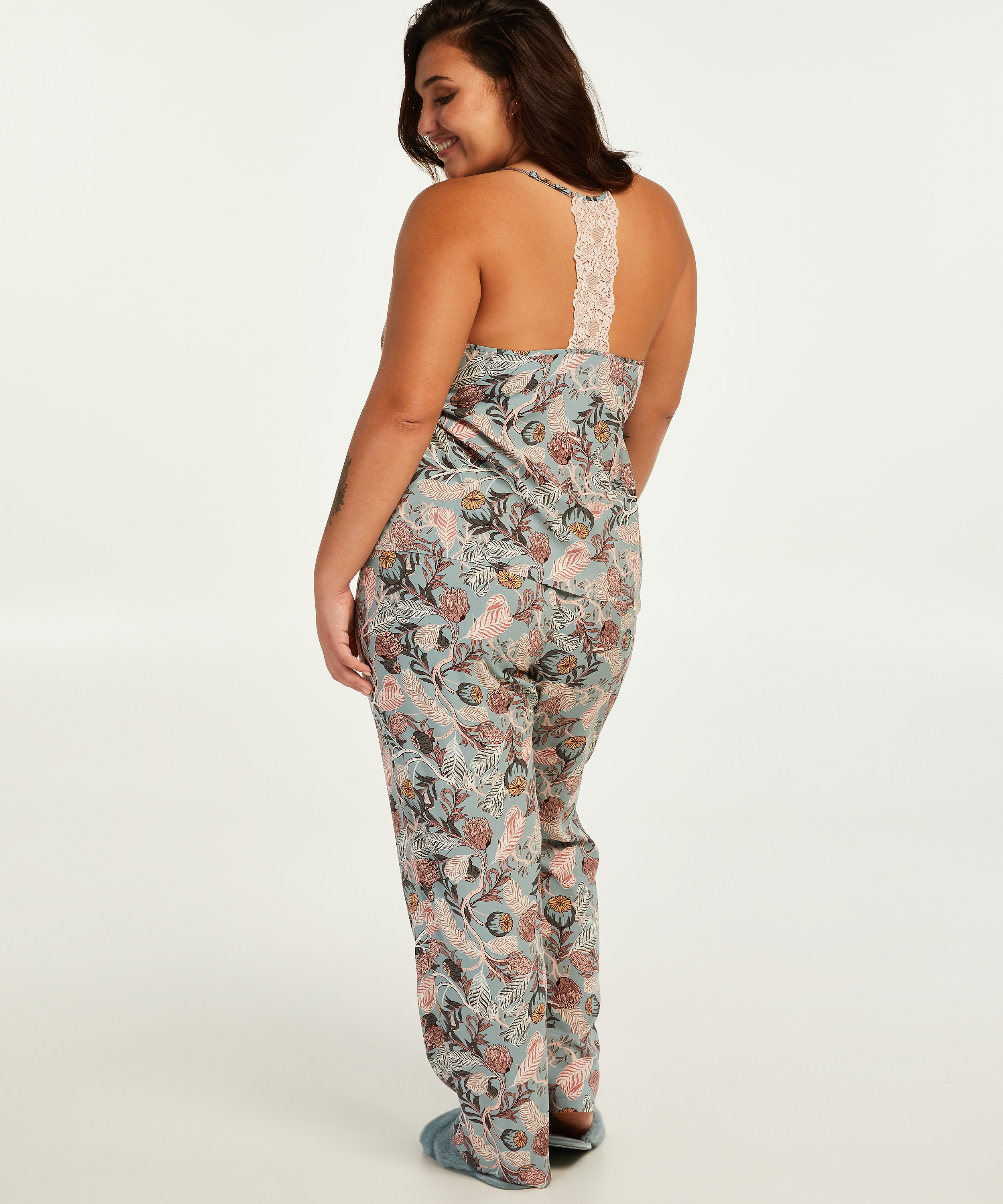 Pantalón de pijama woven tapered, Gris, main