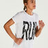 Camiseta de deporte HKMX con manga corta, Blanco