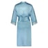 Kimono de satén y encaje, Azul