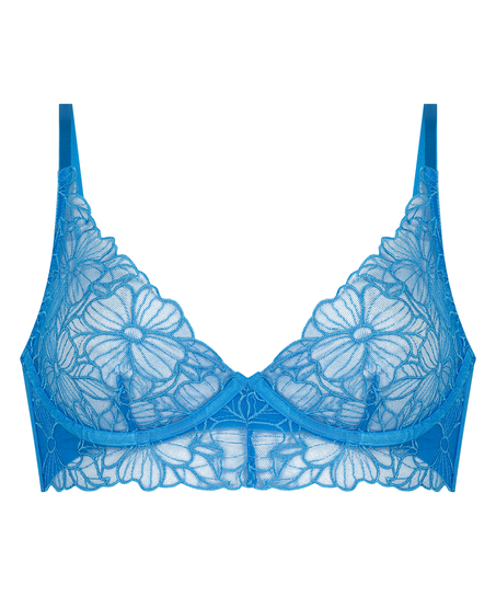 Sujetador longline de aros no preformado Anya, Azul