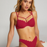 Braguita de Bikini de Corte Alto Scallop, Rosa