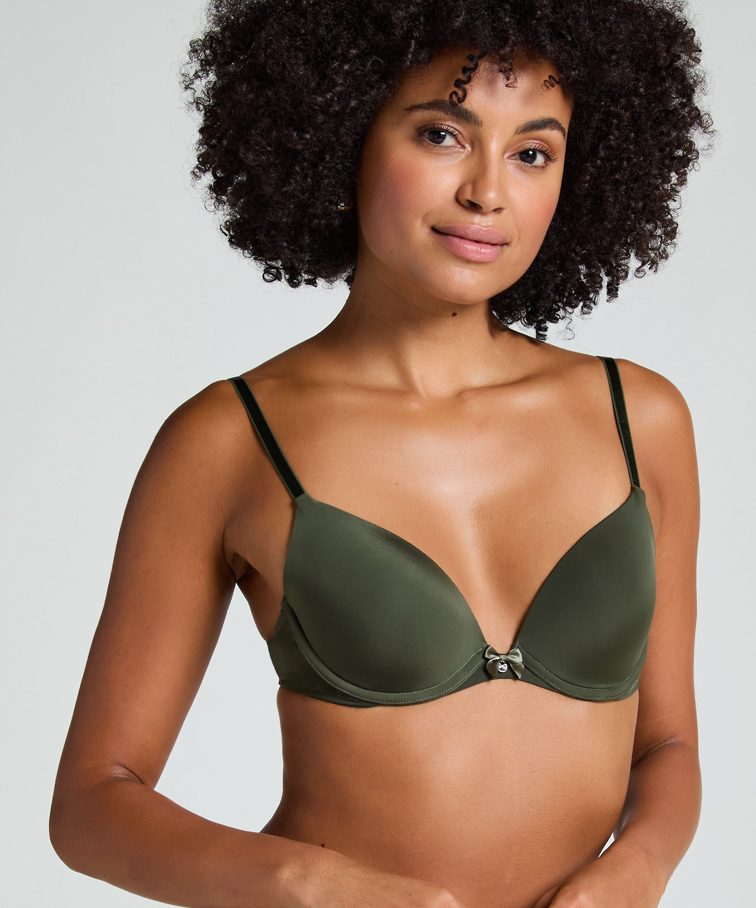 Sujetador con aros preformado Plunge, Verde