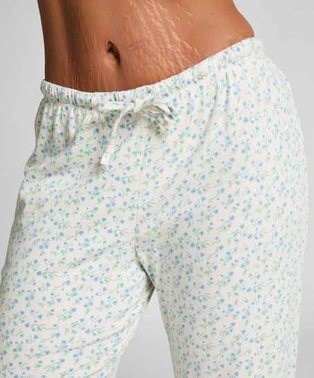 Pantal&oacute;n de pijama Florecita, Blanco