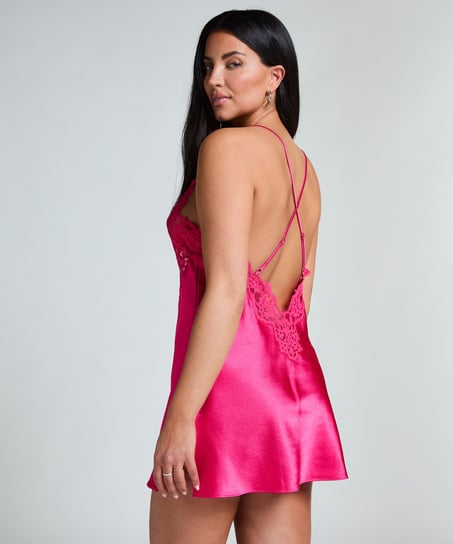 Vestido lencero Mya, Rosa