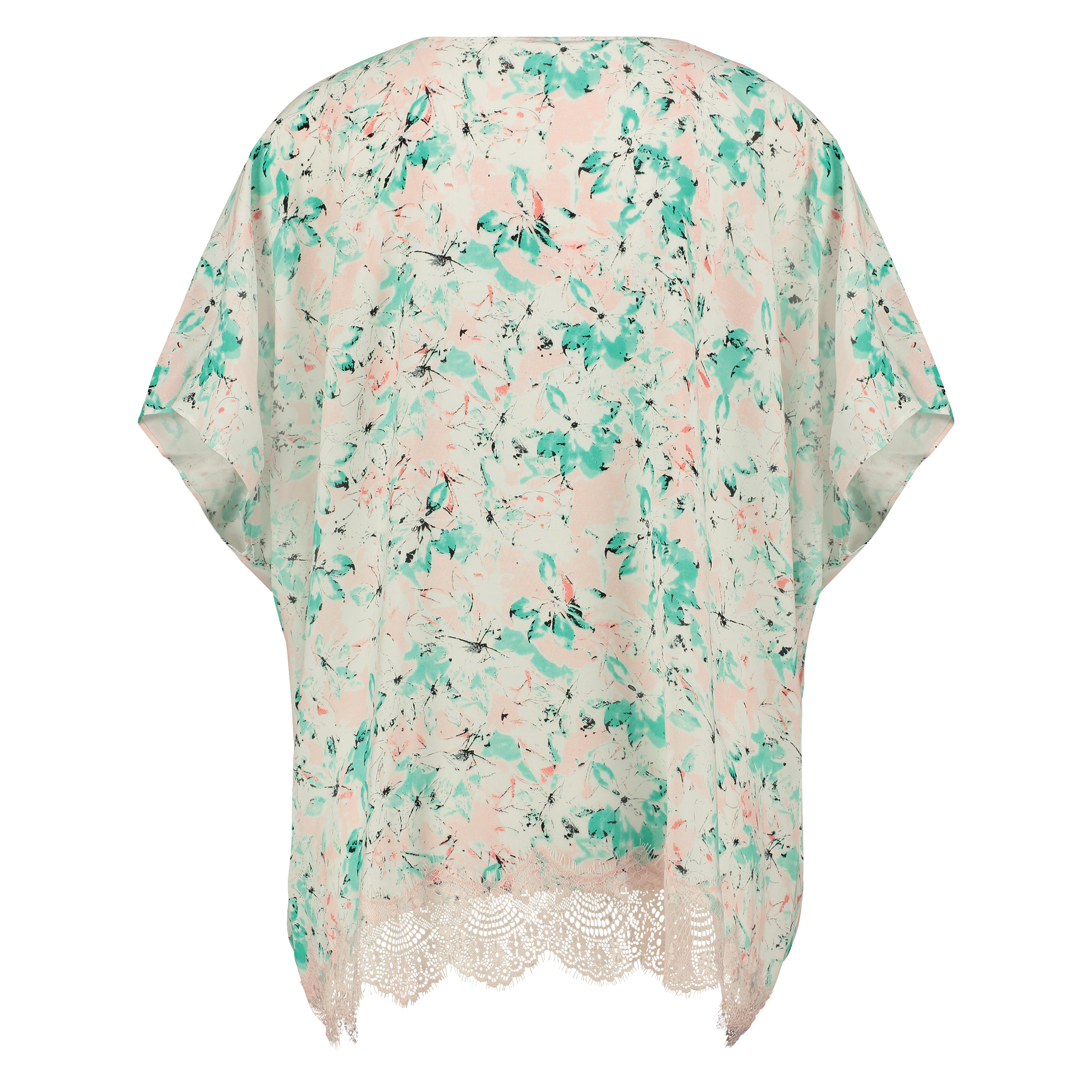 Kimono Macy lace print, Azul, main