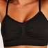 Strappy top sin costuras, Negro