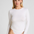 Camiseta de manga larga en algodón suave, Blanco