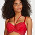 Sujetador longline de aros preformado Coco, Rojo