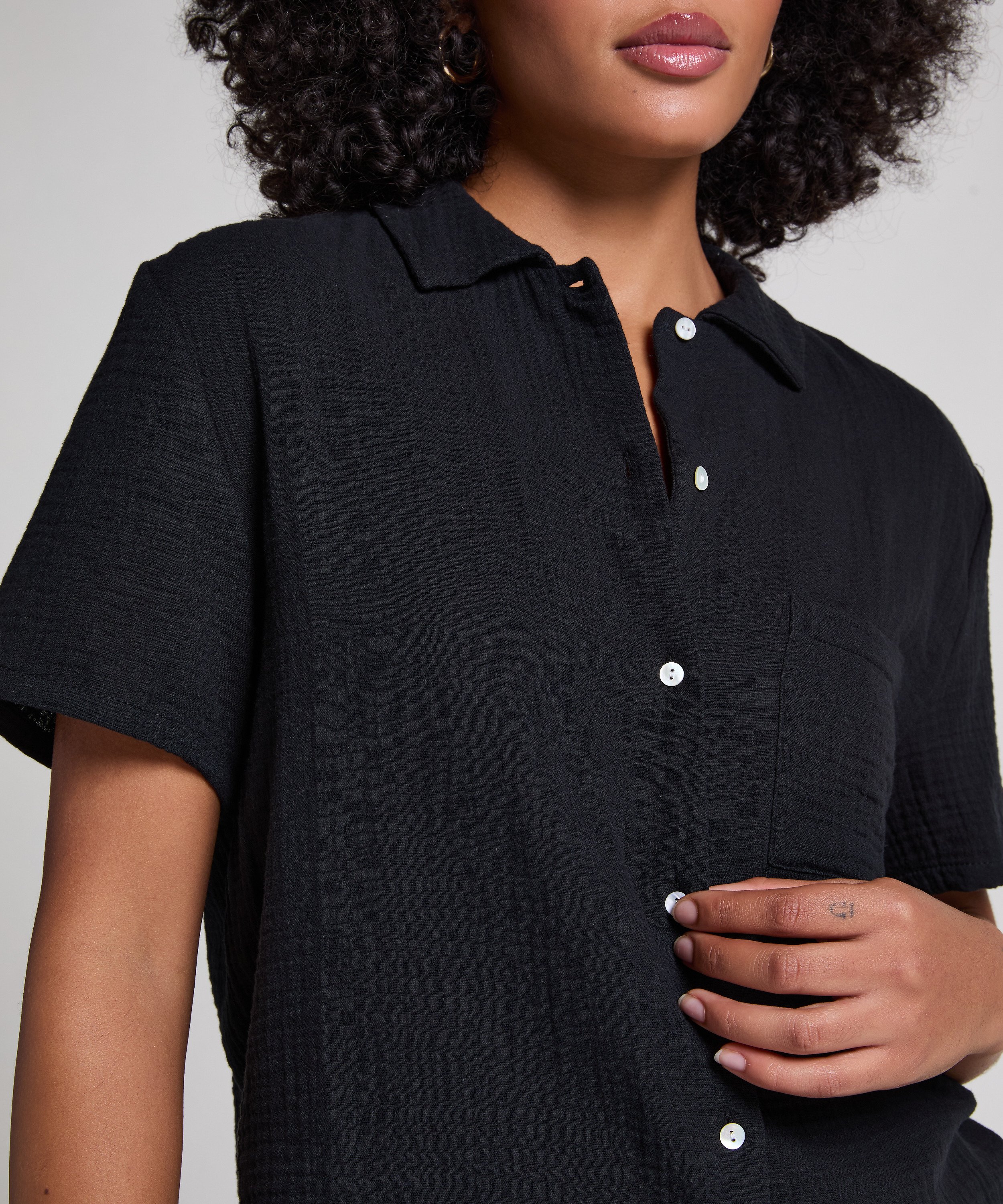 Chaqueta de muselina, Negro, main