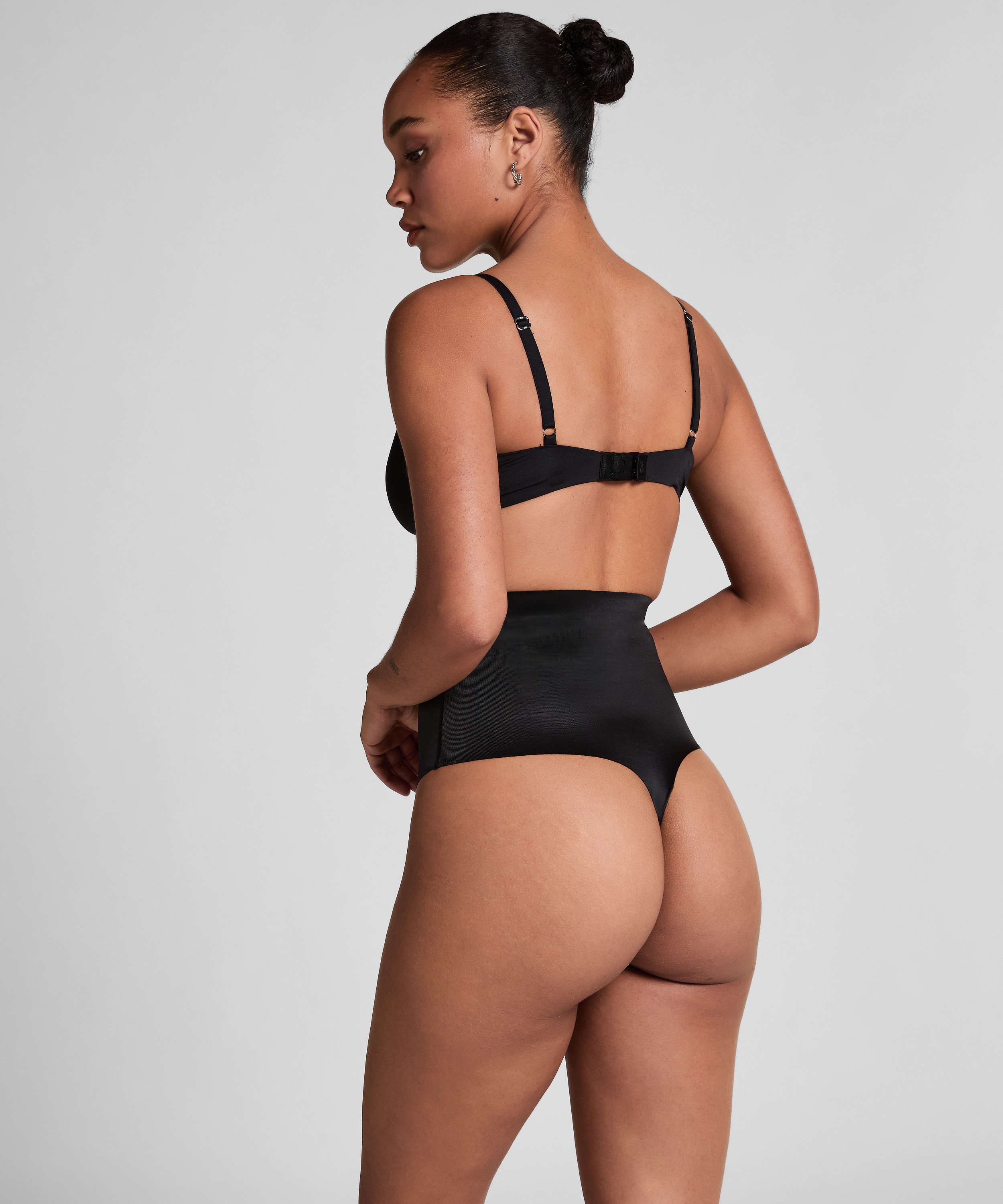 Tanga scuba moldeador de cintura alta, Negro, main