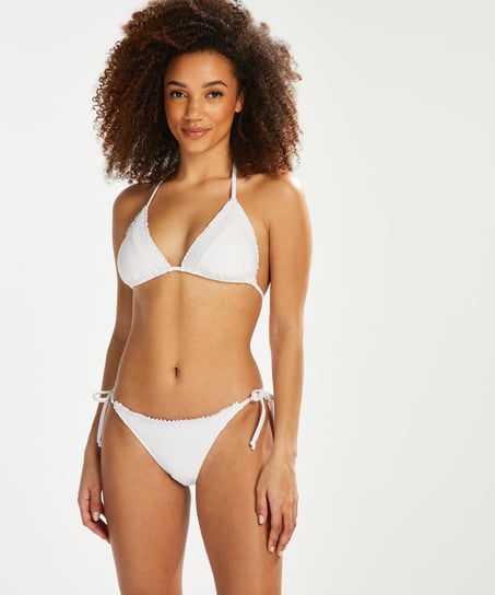 Top de bikini de tri&aacute;ngulo Maldivas, Blanco