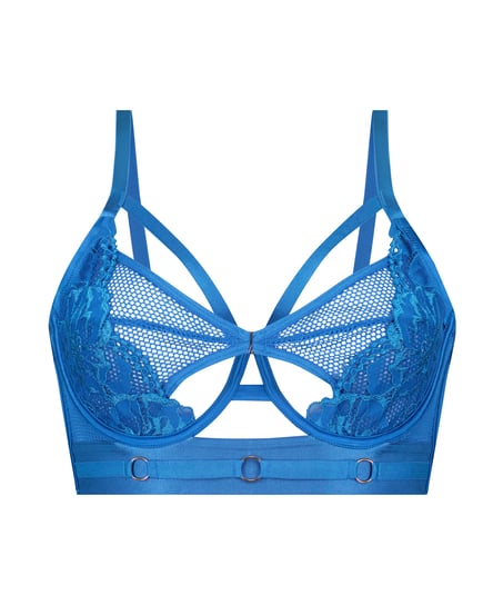 Sujetador longline de aros no preformado Pleasure, Azul