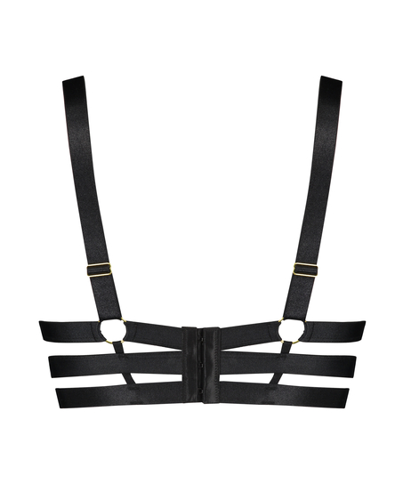 Sujetador longline de aros no preformado Sadie, Negro