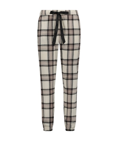 Petite Pantalón de pijama Twill Check, Beige