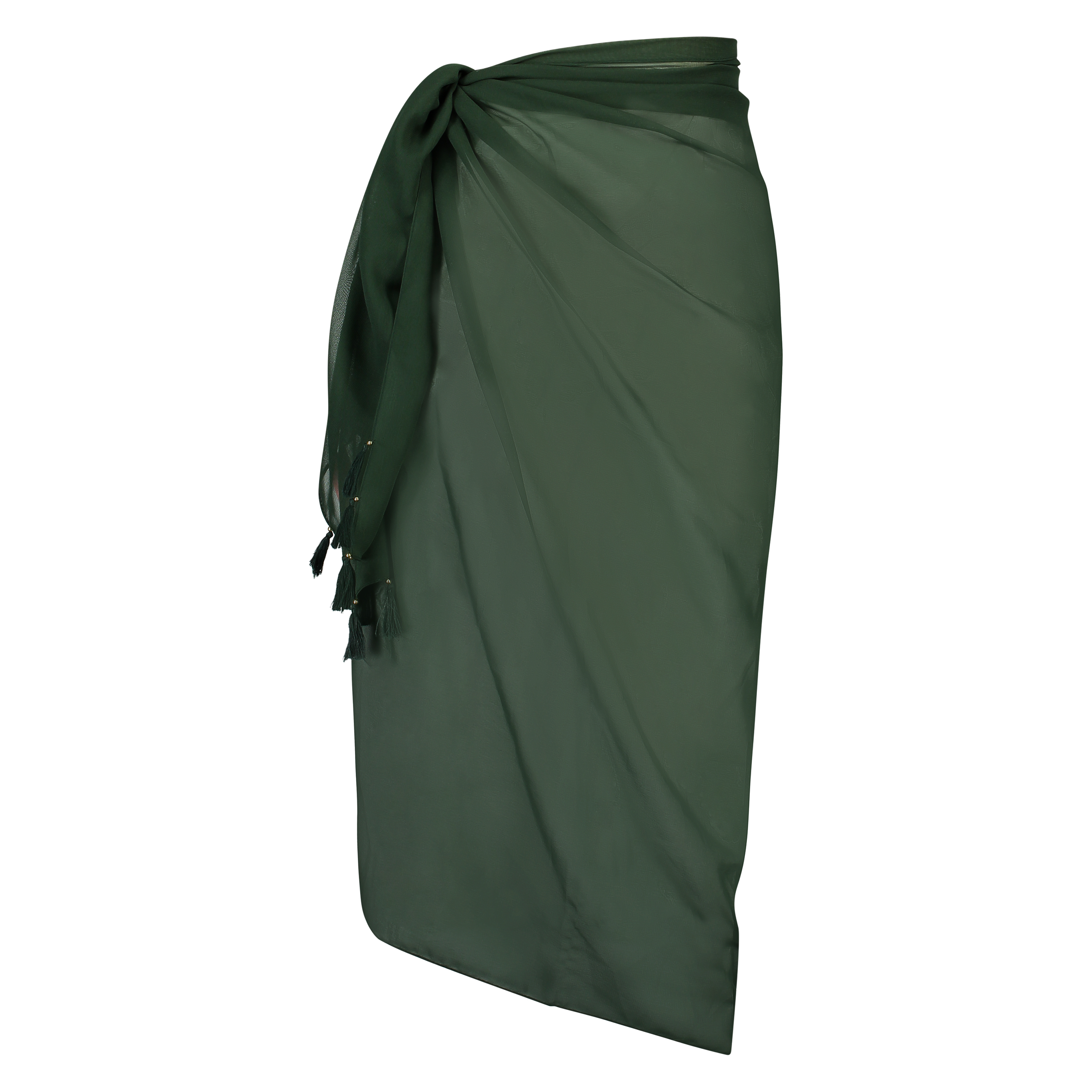 Pareo chiffon, Verde, main