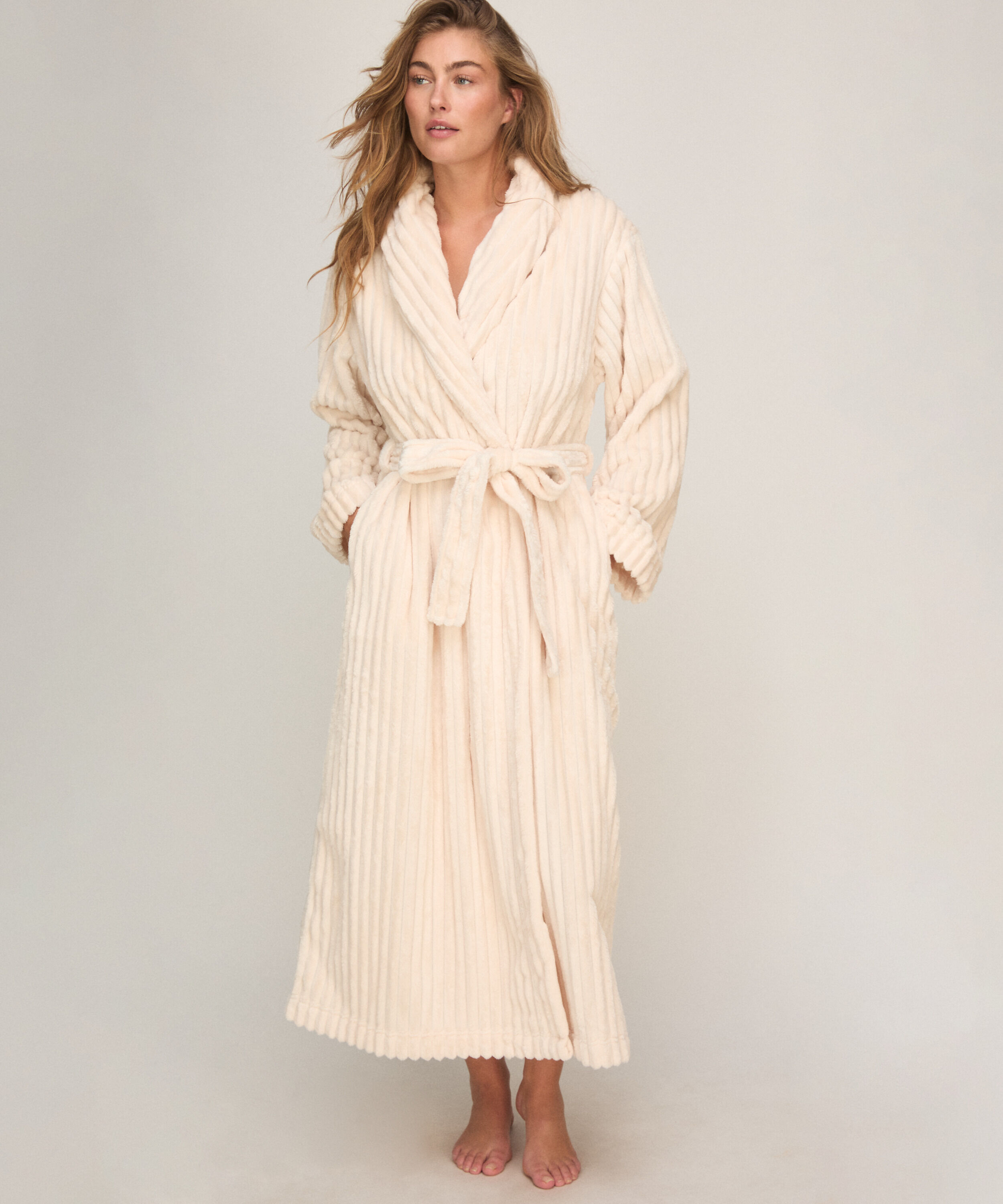 Albornoz Jacqueared Fleece, Blanco Albornoz Jacqueared Fleece, Blanco