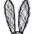 Diadema de encaje Bunny, Negro