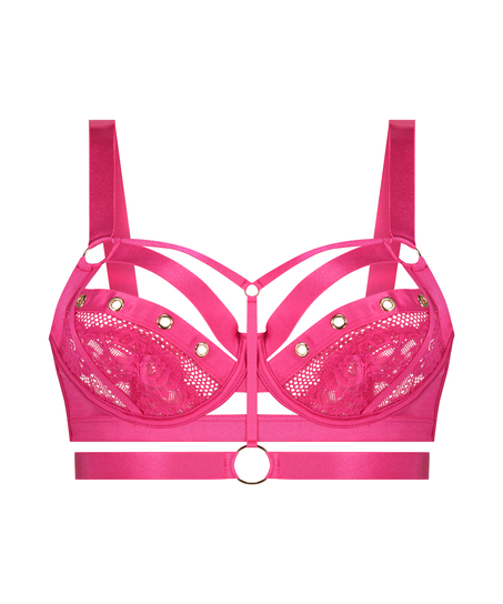 Sujetador longline de aros no preformado Sadie, Rosa