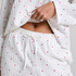 Jacquard Hearts Petite pantal&oacute;n de pijama, Blanco
