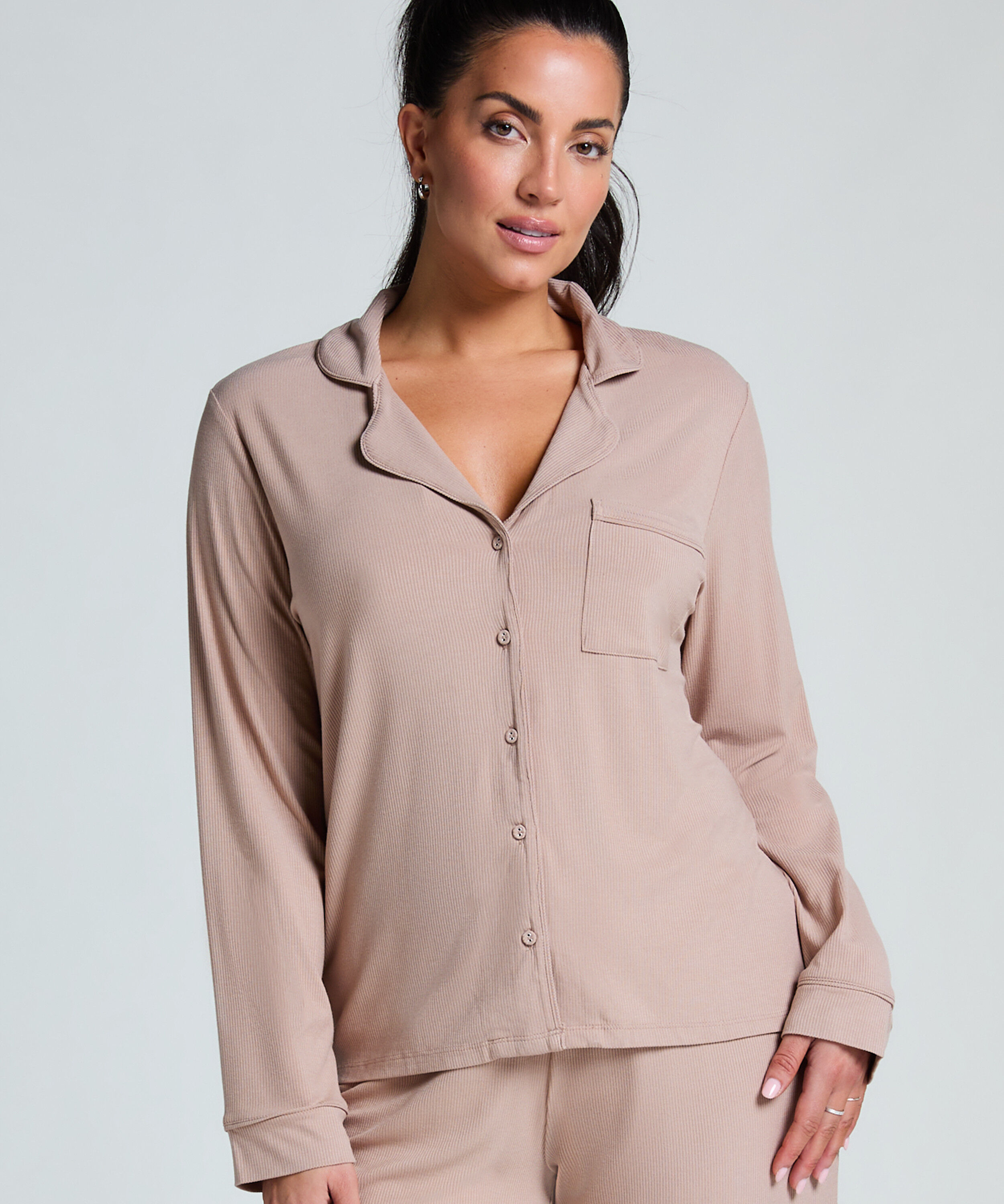 Chaqueta Rib Essential, Beige