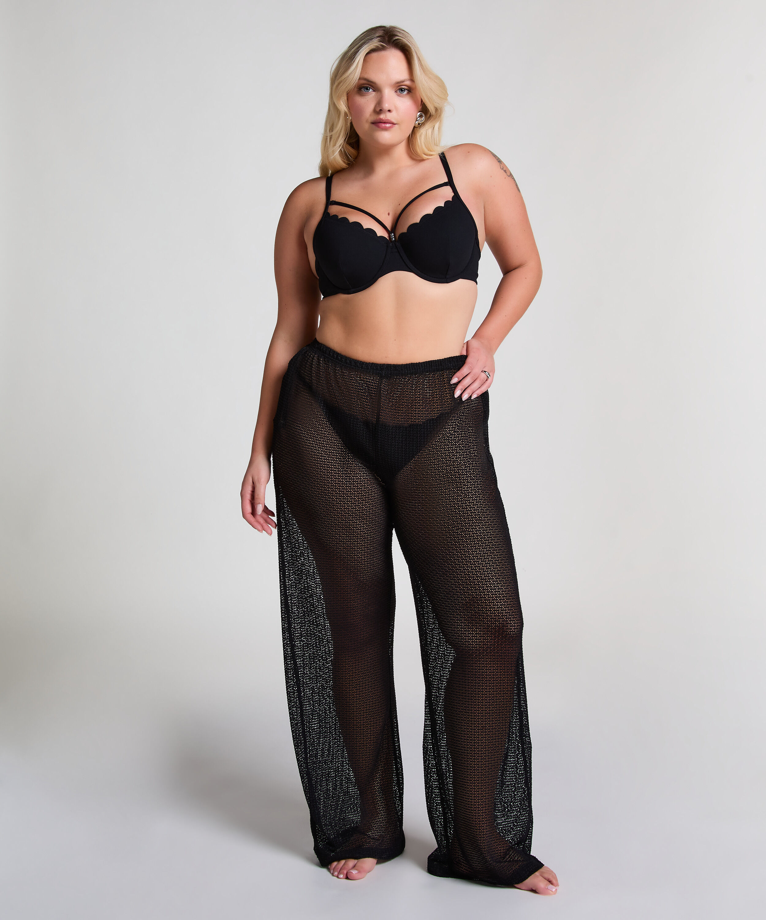 Pantal&oacute;n de punto playero, Negro