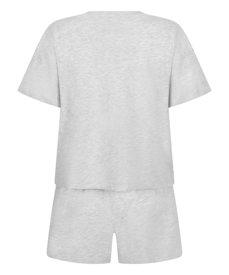 Conjunto de Pijama de Algodón, Gris
