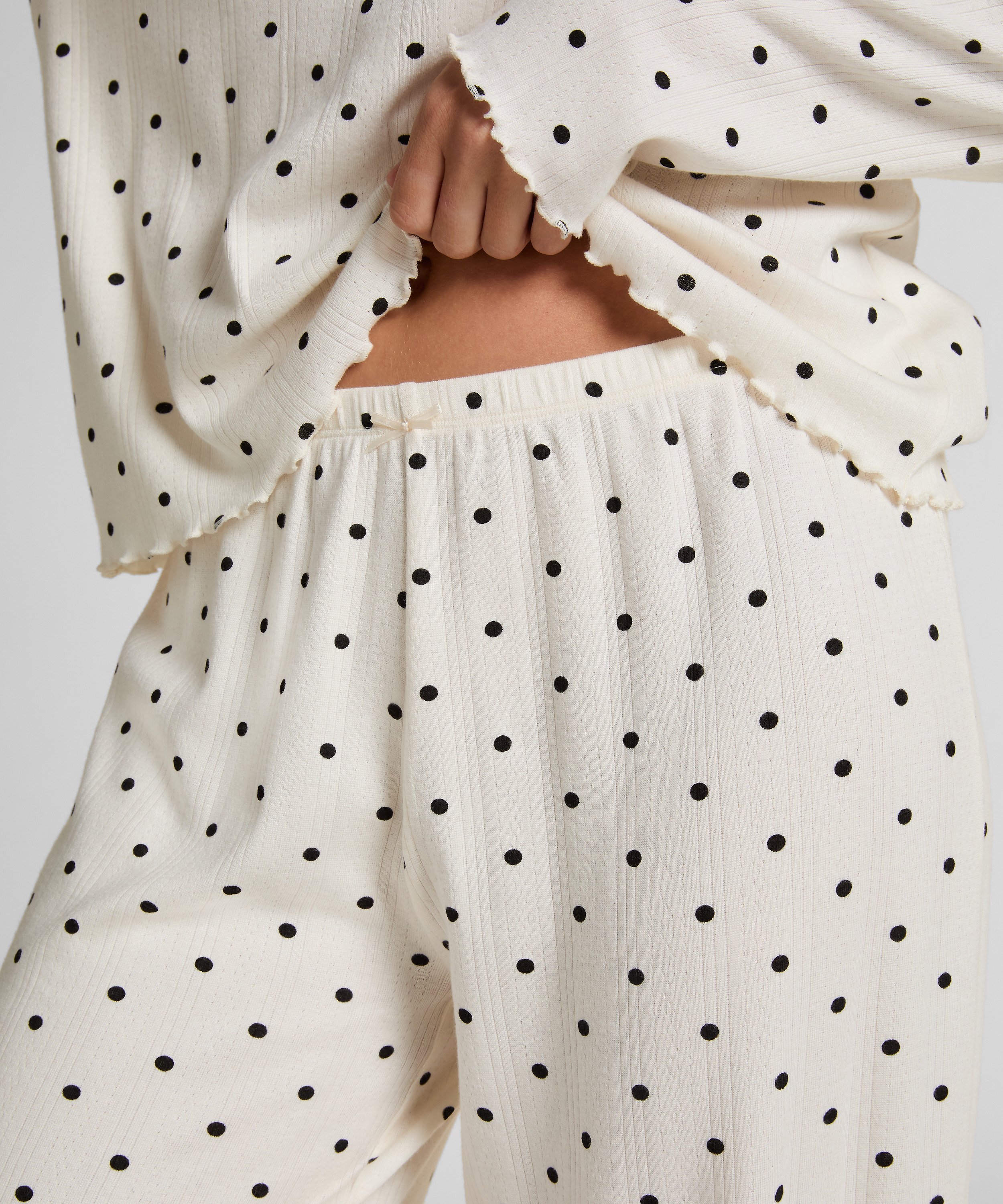 Pyjama Pant Loose Pointelle, Blanco, main