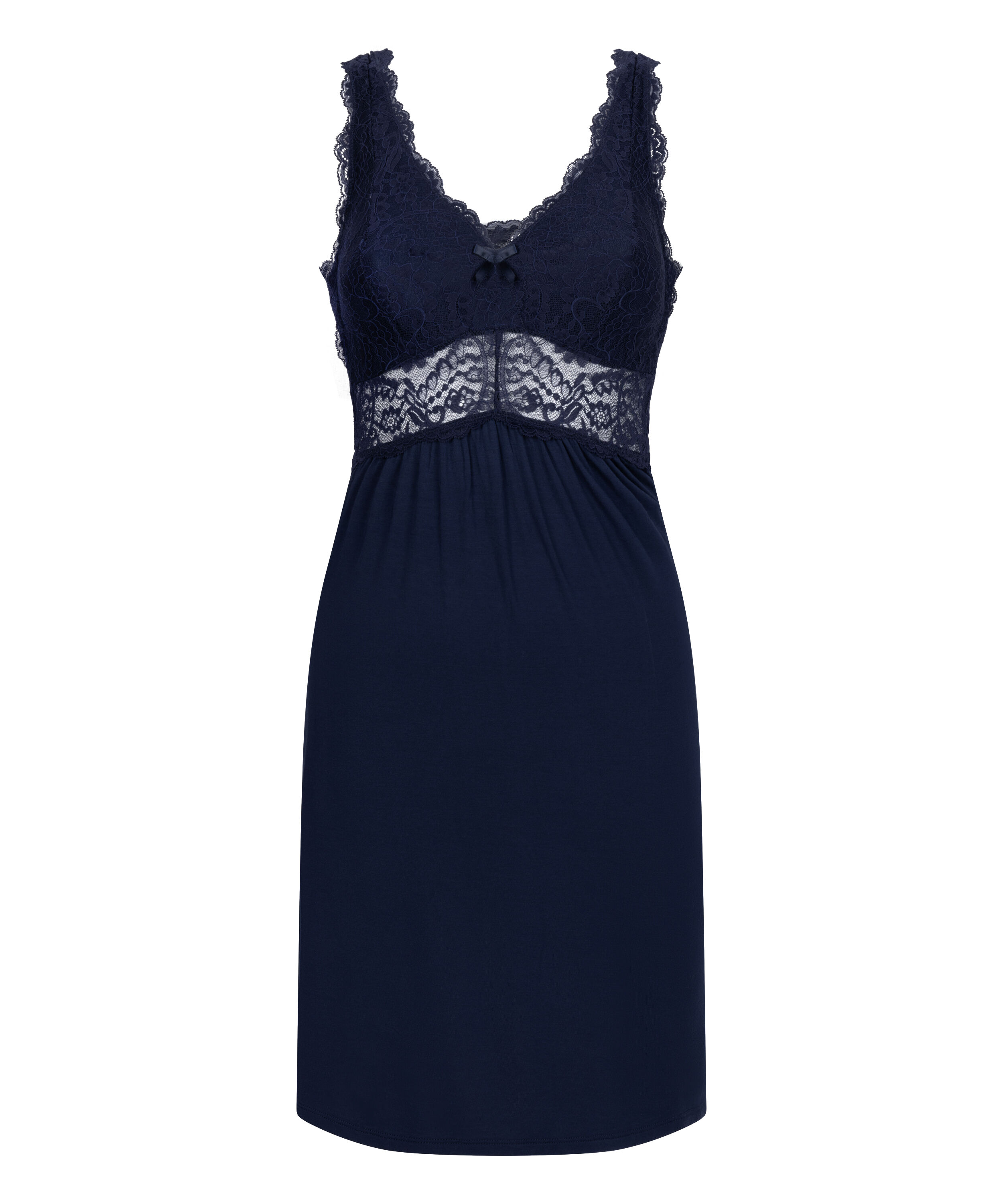 Vestido lencero Nora Lace, Azul
