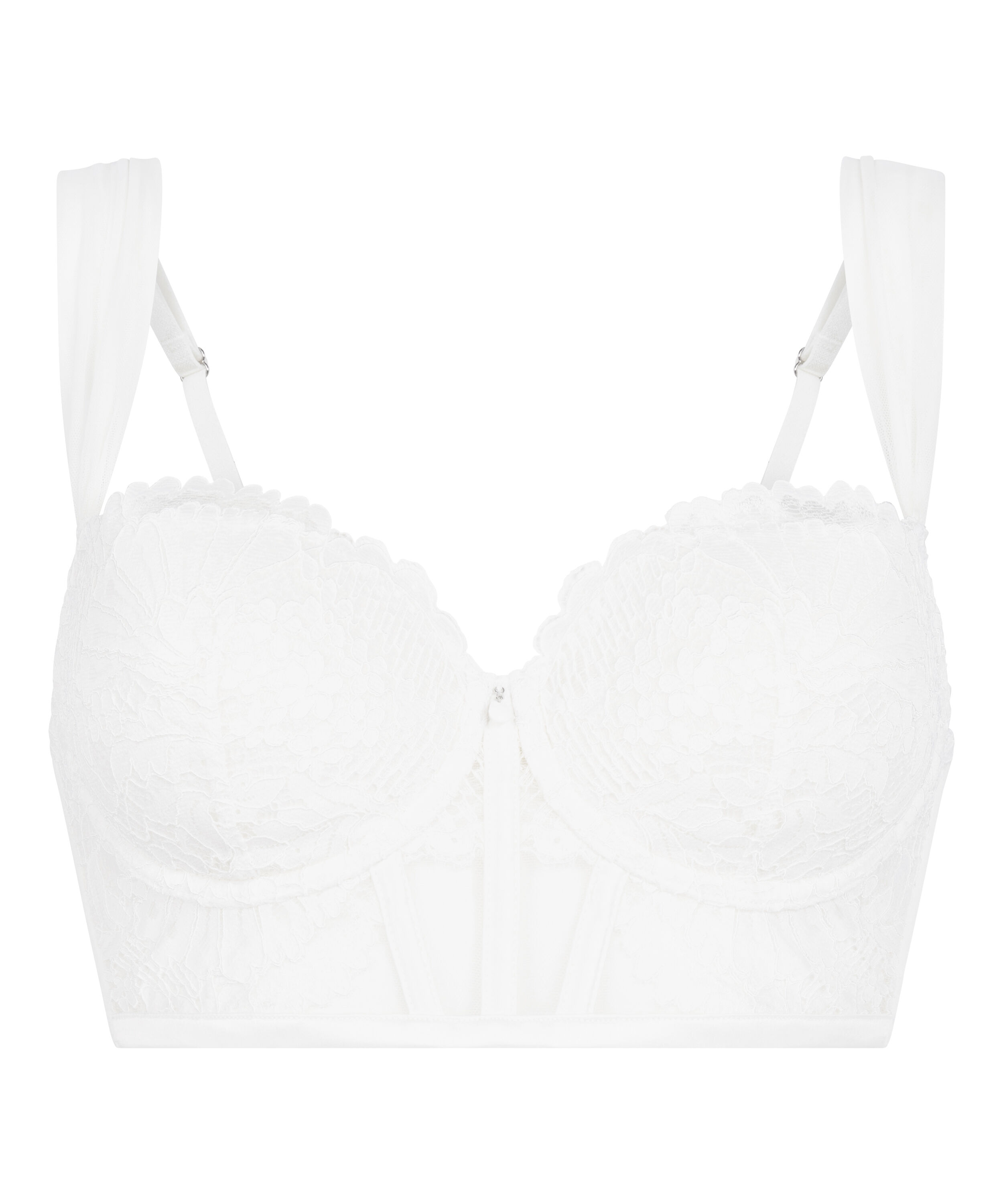 Sujetador longline de aros preformado Whitney, Blanco