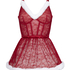 Vestido camisión Sexy Santa con aros, Rojo