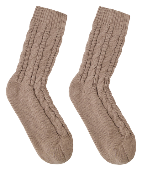 1 par de calcetines de punto, Beige