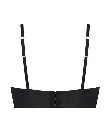 Sujetador preformado longline con aros Jacqueline, Negro