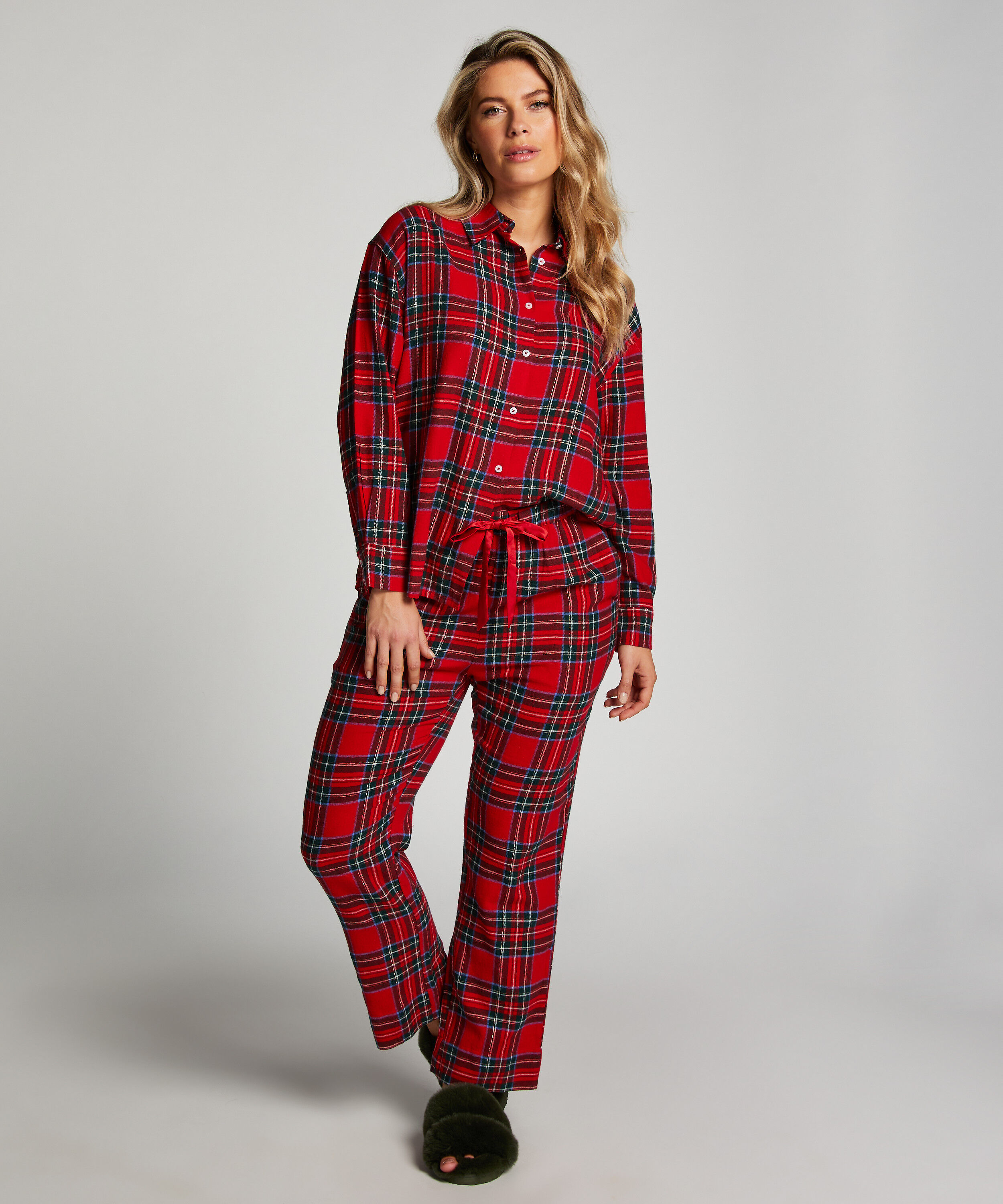 Pantalones de pijama de franela, Rojo