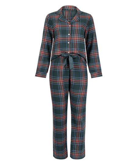 Conjunto de pijama Flannel, Verde