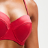 Top de bikini con aros y preformado Lola, Rojo