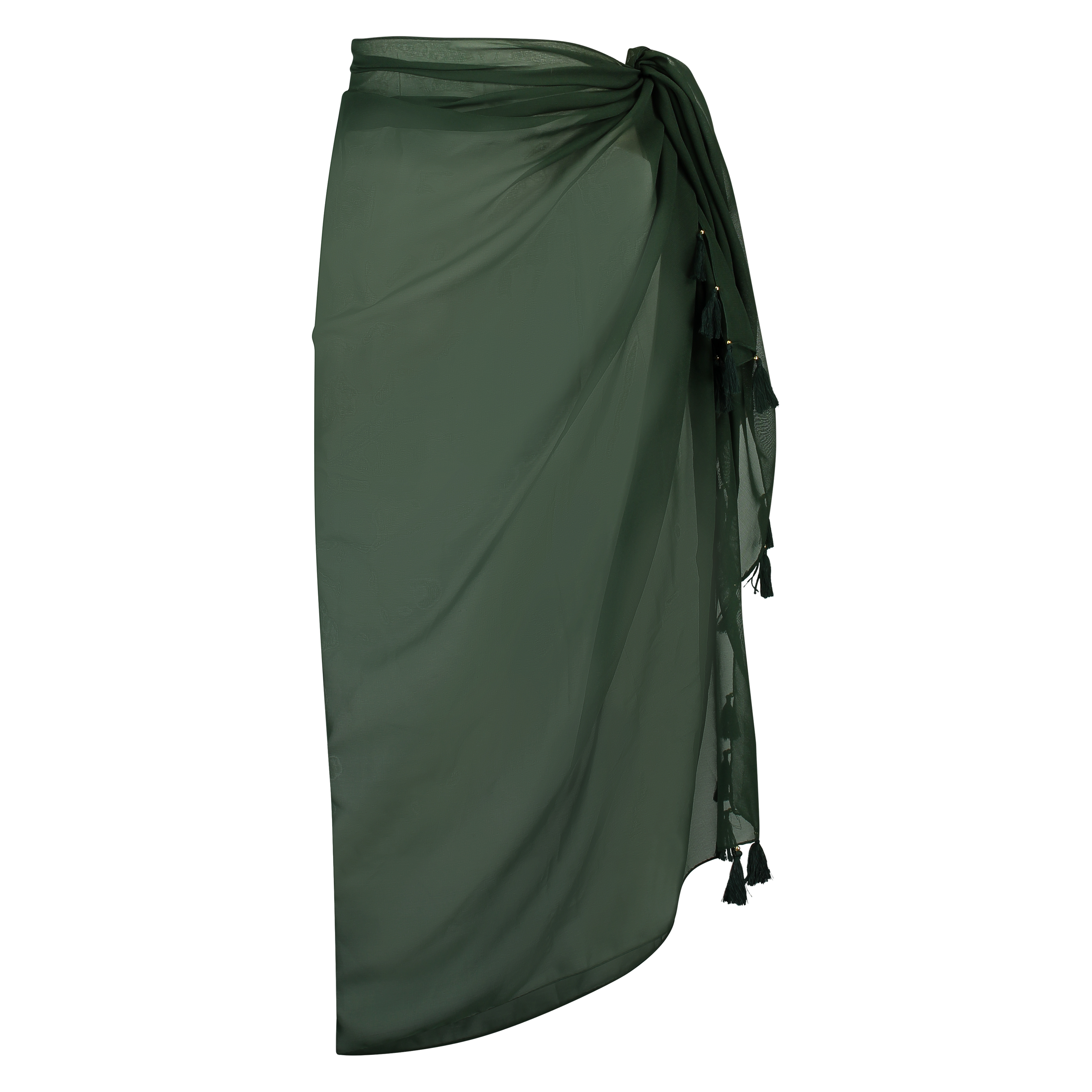 Pareo chiffon, Verde, main