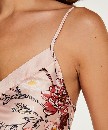 Camisola de sat&eacute;n Kiku, Rosa