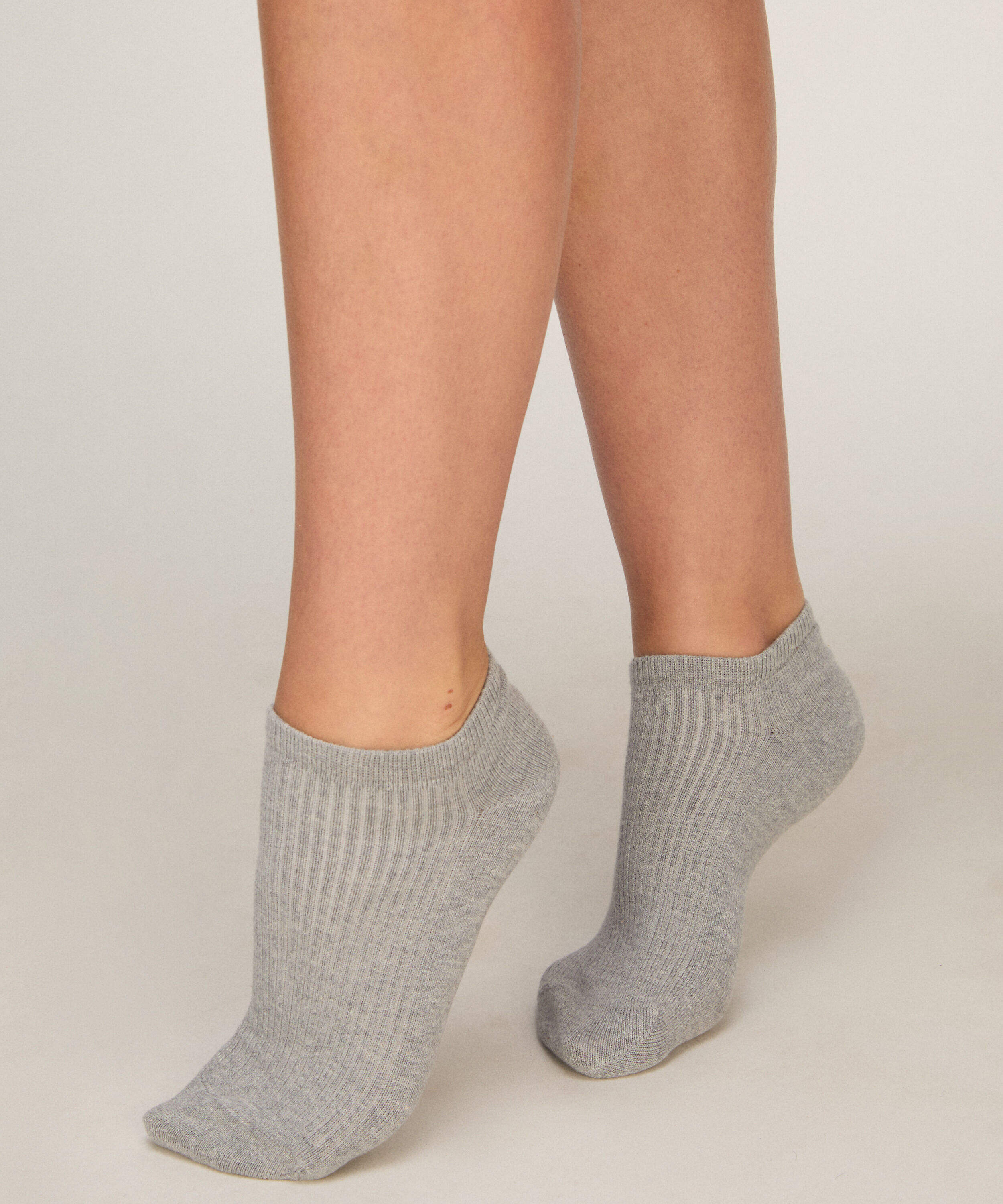 Pack de 3 Calcetines Sneaker de Algodón, Gris