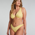 Top de bikini de aros no preformado Scallop, Amarillo