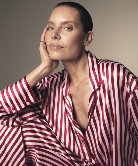 Chaqueta de manga larga y satén, Rosa