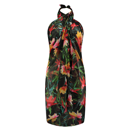 Pareo floral fantasy, Negro