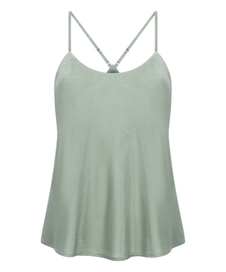 Camiseta top Satin Ayla, Verde