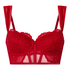 Sujetador longline de aros preformado Whitney, Rojo