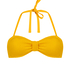 Top de bikini bandeau Crinkle, Amarillo