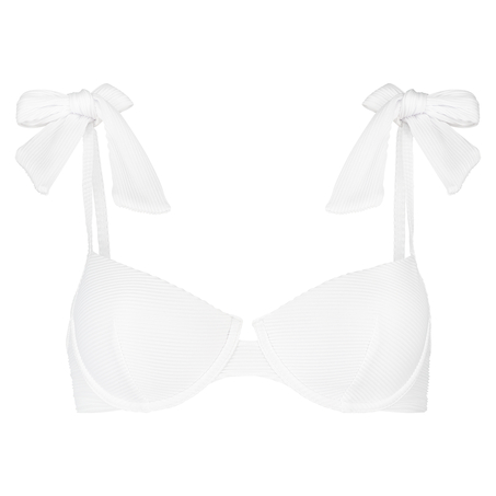 Top de bikini de aros preformado Santorini Vivian Hoorn, Blanco